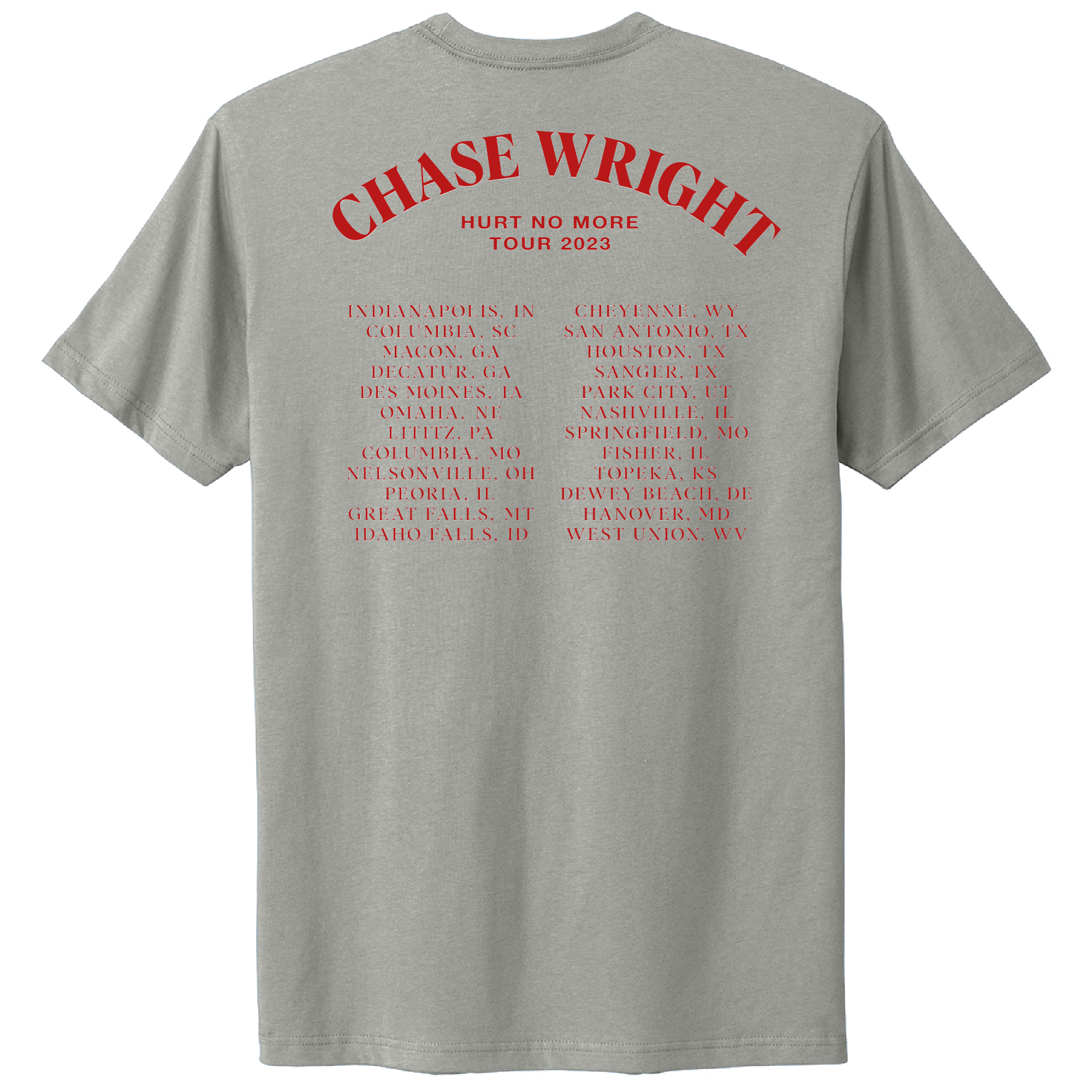 CHASE WRIGHT 2023 Hurt No More Tour Tee