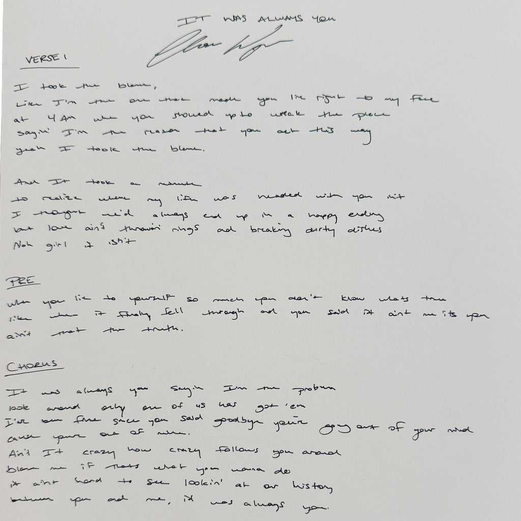 Handwritten Lyrics